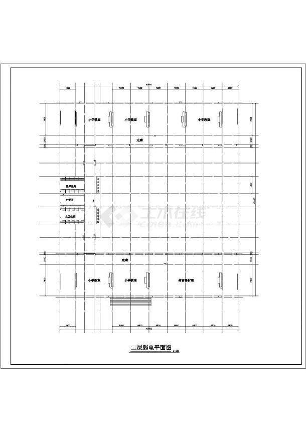 [安徽]某四层幼儿园、小学、中学电气施工图纸-图二