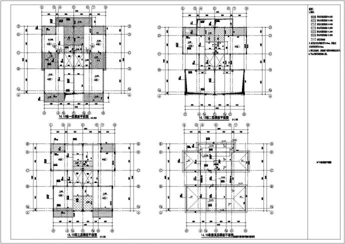 某三层异型柱框架别墅结构设计图_图1