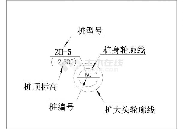 安徽某广场商住楼结构设计图（框架结构）-图一