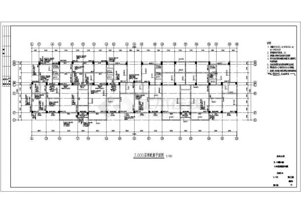 【都江堰】某地上五层地下一层框架住宅楼结构施工图（桩基础）-图二