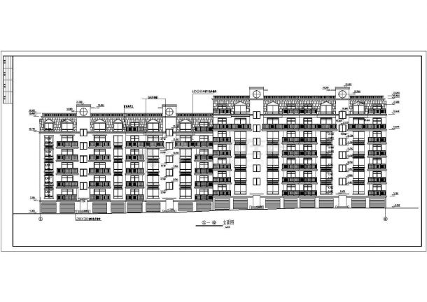 长沙县六层砖混结构住宅建筑、结构施工图-图一