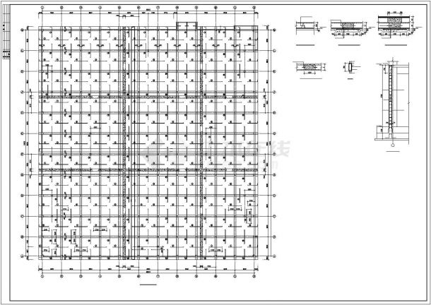 西安某4层框架结构商场结构设计图-图二