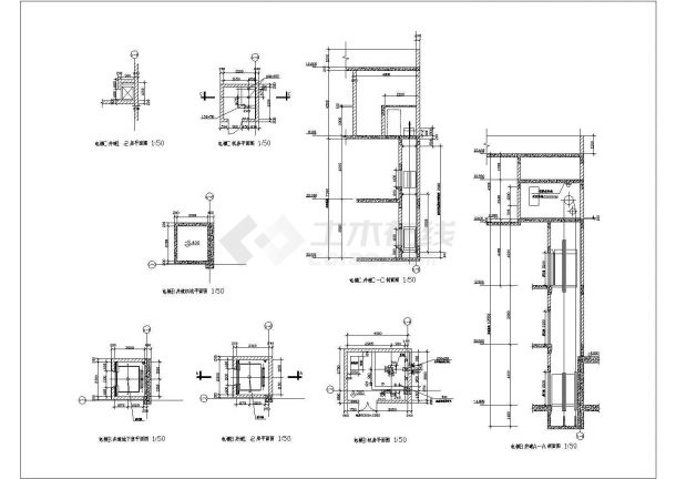 某地区BC型观光电梯CAD设计参考详图-图二