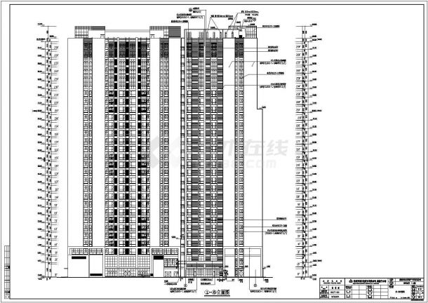 某地29层框剪结构办公楼建筑设计施工图-图一