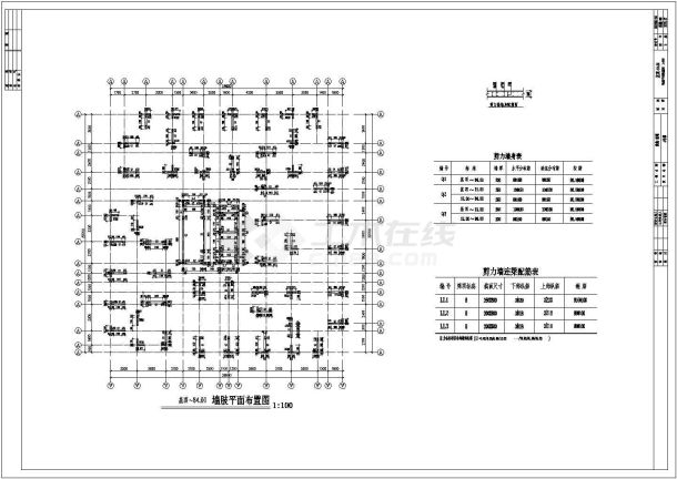 重庆市某28层剪力墙A栋住宅结构图-图二