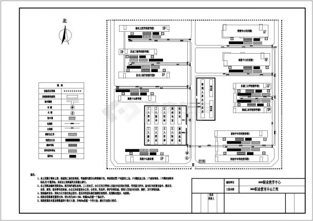 某职业教育中心总平面布置图-图一