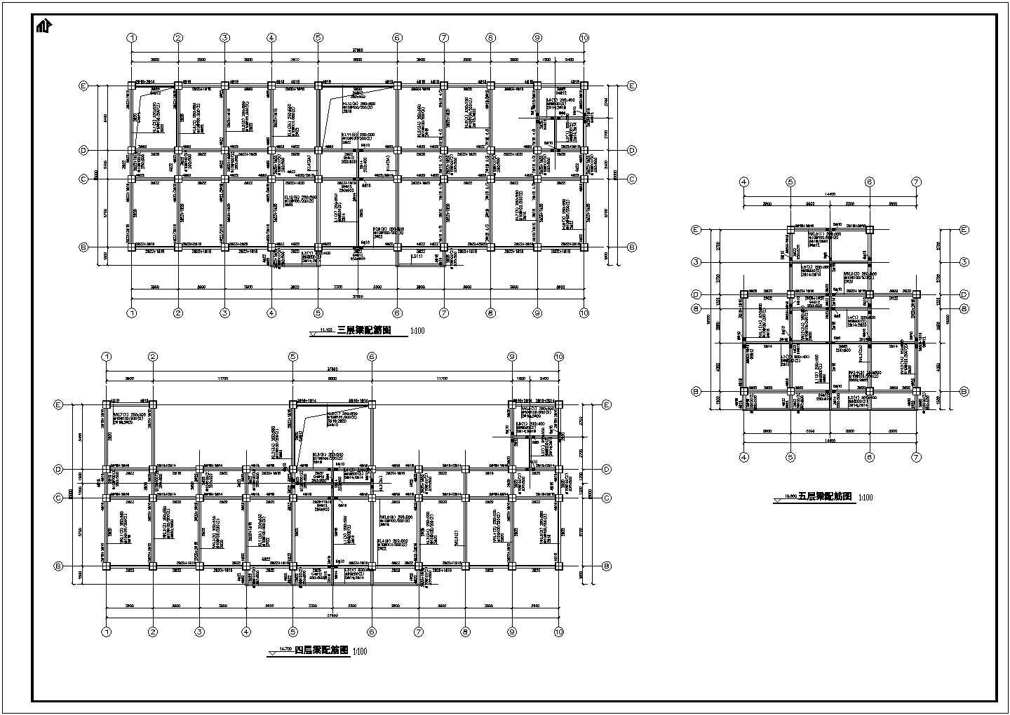 桩基础框架综合办公楼结构施工图（8度抗震）