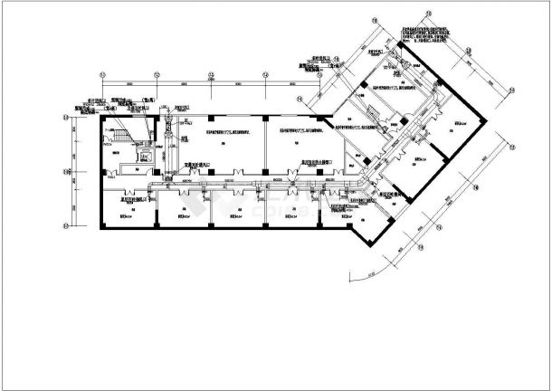 江苏某某综合楼暖通空调设计施工图（建筑总面积为 19809平方米 ，高度为 49.10米）-图一