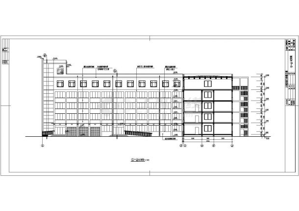 某市5层混凝土框架结构医院楼建筑施工图纸-图一