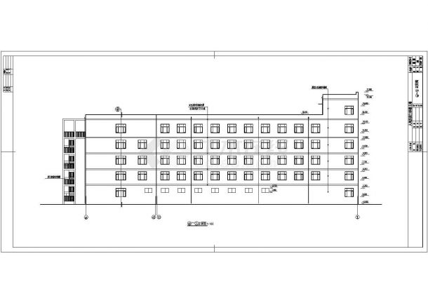 某市5层混凝土框架结构医院楼建筑施工图纸-图二