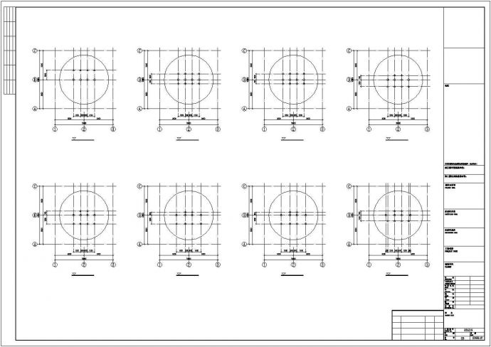 北京某单层公园观音像框架结构设计图_图1