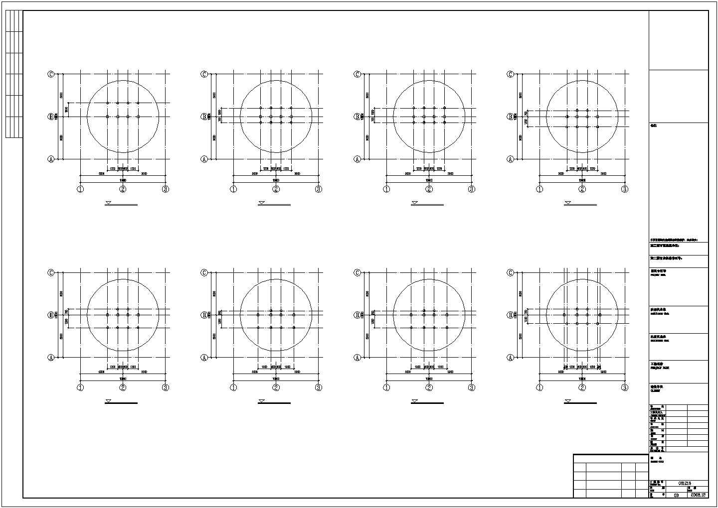 北京某单层公园观音像框架结构设计图