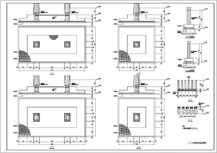 某地区锅炉房全套结构部分施工图纸_图1