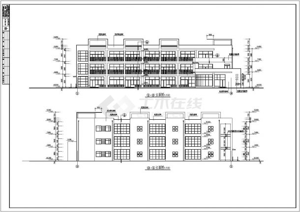 天津市某地3层框架结构幼儿园建筑设计扩初图-图一