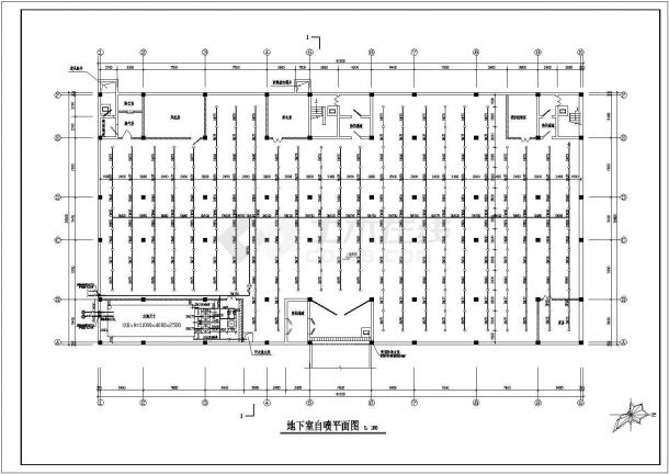 某人防物质库/车库给排水施工设计图-图二