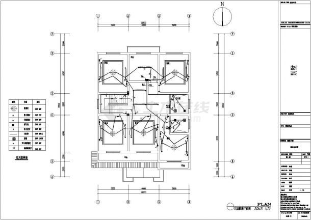 苏州某地方区域三层别墅装饰电气CAD参考图-图一
