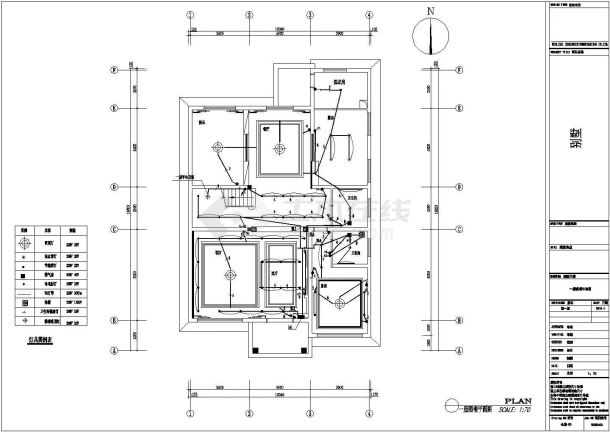苏州某地方区域三层别墅装饰电气CAD参考图-图二