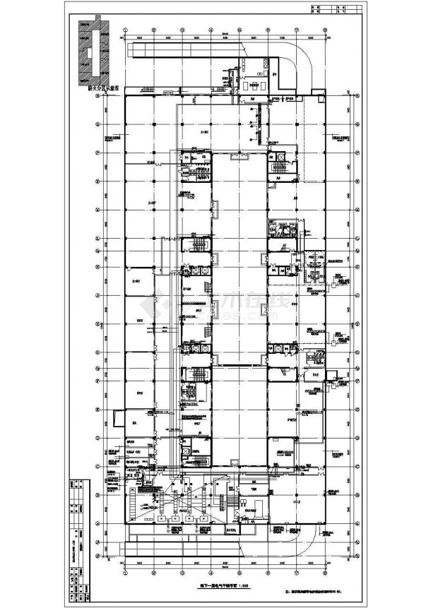 43246㎡五层科研楼强电系统电气施工图纸-图一