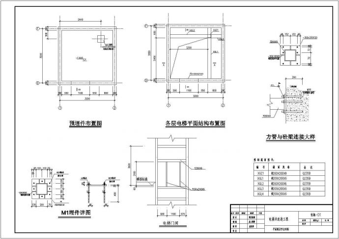 某电梯井道改造工程结构设计施工图_图1