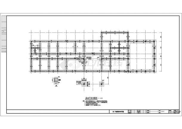 三层坡屋面砌体结构住宅结构施工图（条形基础）-图一