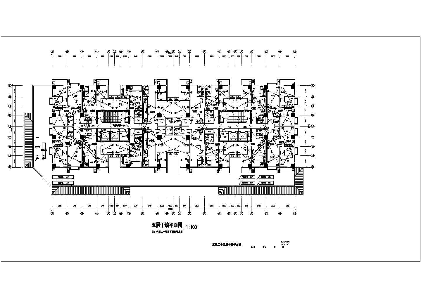 【西安】某框架剪力墙结构二十七层安置楼全套电气施工图
