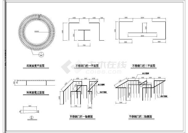 某地城市休闲广场景观设计全套施工图纸-图二