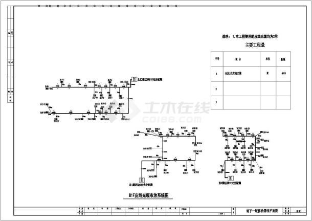 四层商场移动管线工程电气施工图纸-图一