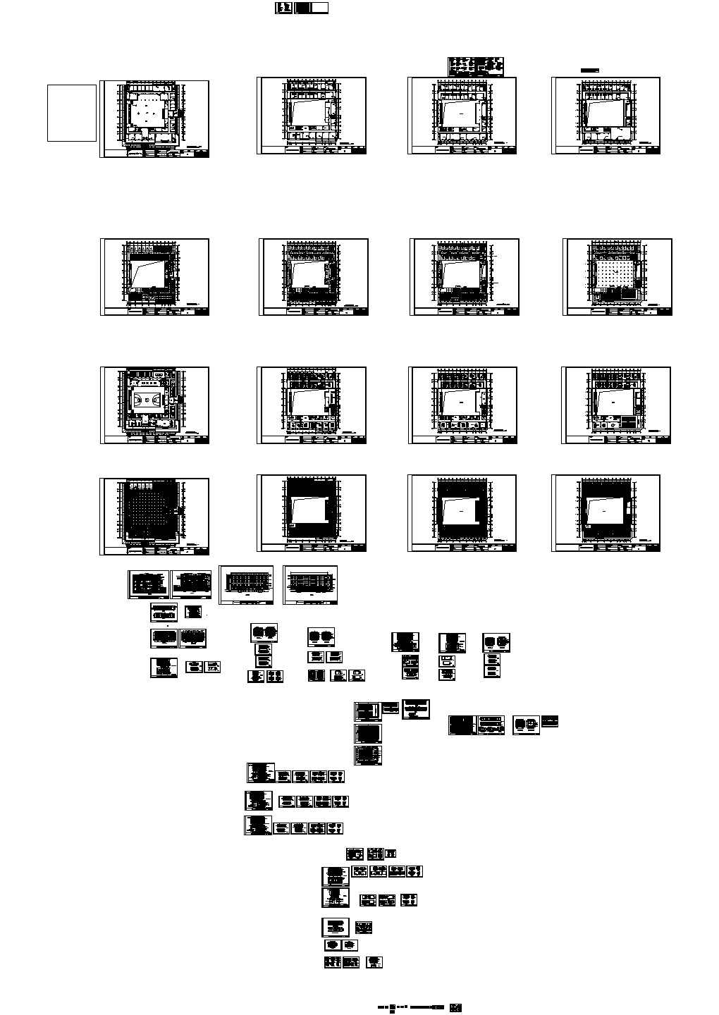 一万平米办公楼精装修施工cad图