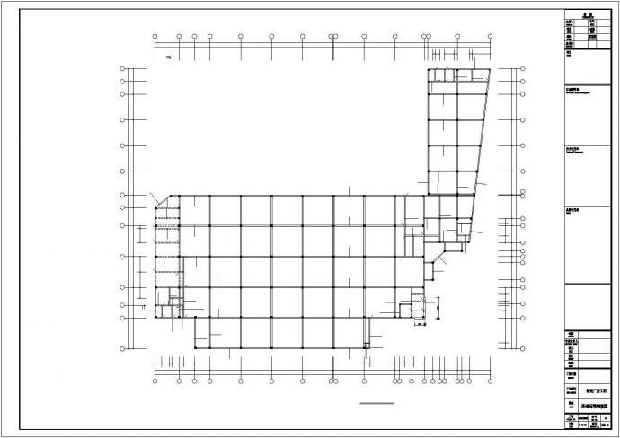 广州某三层框架厂房结构设计图_图1