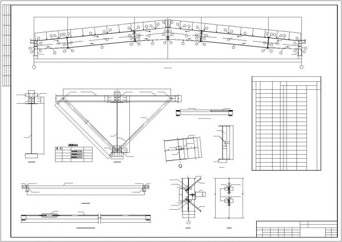 24m跨全砼结构，33米跨厂房屋面钢梁结构设计图纸_图1