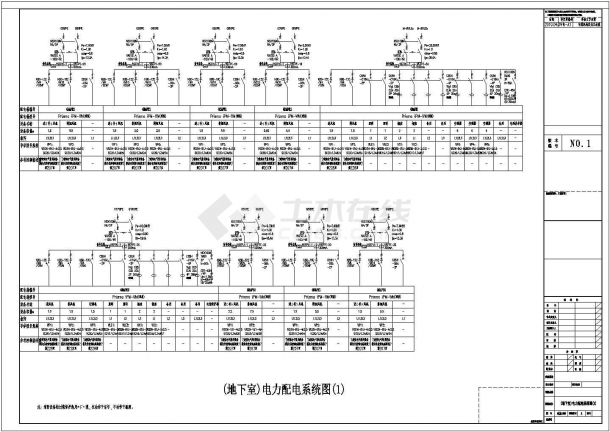 [华东]某314759㎡商业街中心建筑电气施工图纸（一级负荷）-图一