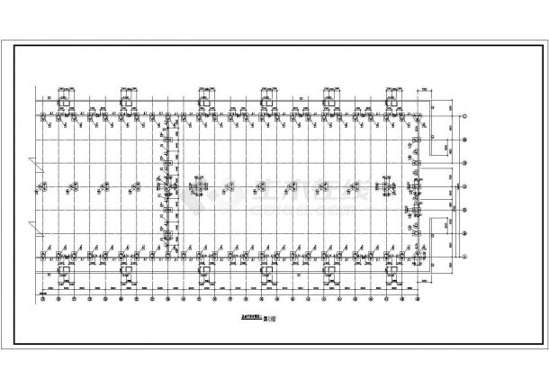 [施工图]某两跨54米钢结构厂房图纸（中跨抽柱）-图一