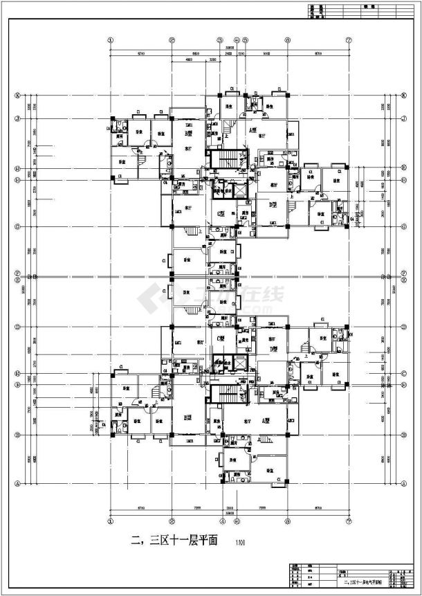 【广州】17651㎡某小区十二层商住楼电气施工图-图一