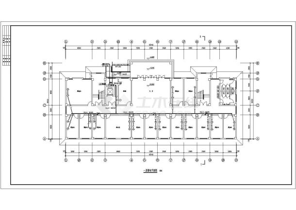 某框架结构电教中心六层综合楼电气施工图纸-图一