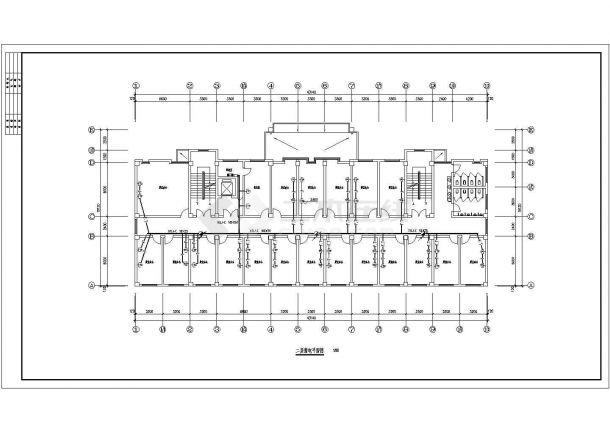某框架结构电教中心六层综合楼电气施工图纸-图二