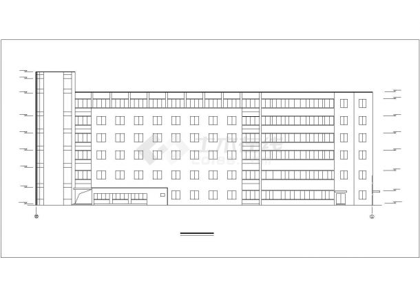 某市2200平方米六层框架结构急诊大楼建筑方案图纸（高13米）-图一