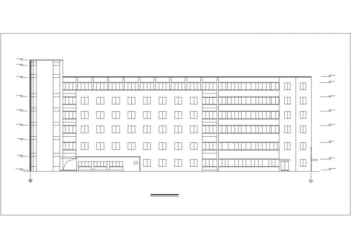 某市2200平方米六层框架结构急诊大楼建筑方案图纸（高13米）_图1