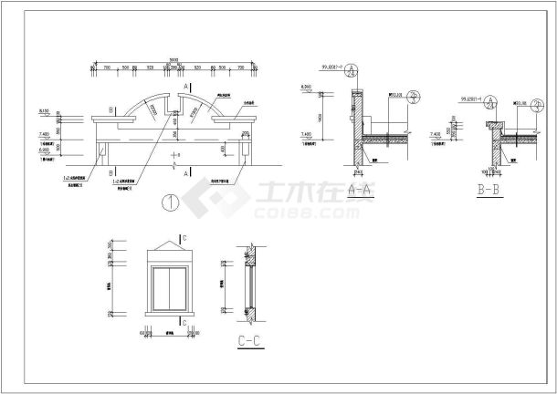 某217平方米医院二层框架结构清洁楼建筑施工图（高7.4米）-图二