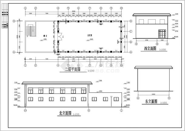 某530.23平方米二层砖混结构医院药品楼建筑方案图（高7.6米）-图二
