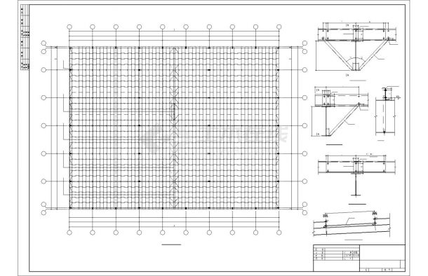 某3×30米跨混凝土柱钢屋面带吊车厂房结构设计图-图二