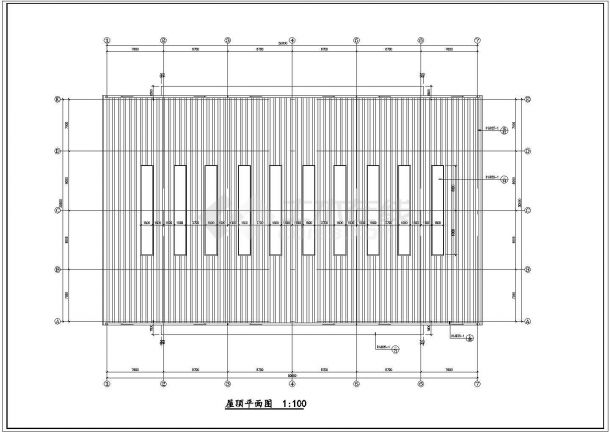 30米钢结构单层厂房建筑结构设计图-图二