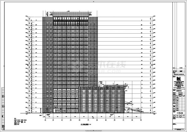 【南昌】二十二层框架核心筒结构办公楼建筑设计施工图-图二