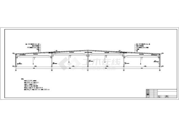 [衡水安平]带吊车梁84米跨厂房结构设计图-图二