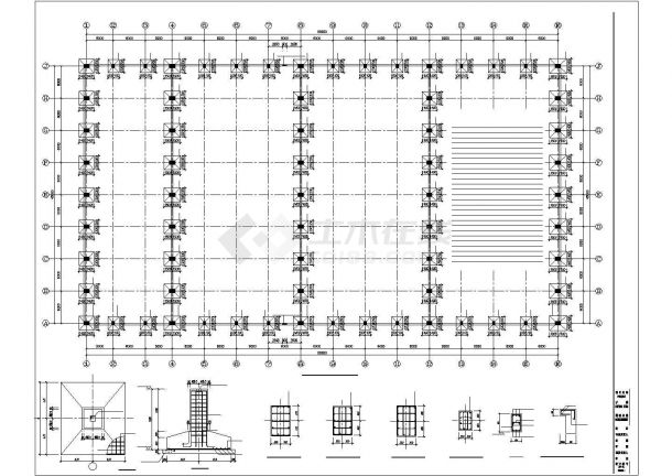 [徐州]某88米4联跨门式刚架带吊车厂房结构设计图-图二