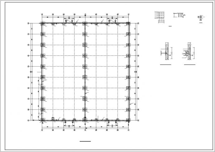 某24m高低跨轻钢厂房建筑结构图_图1