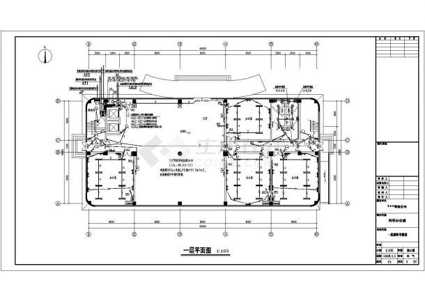 7923.5㎡某十层框架结构科研办公楼电气设计施工图-图一