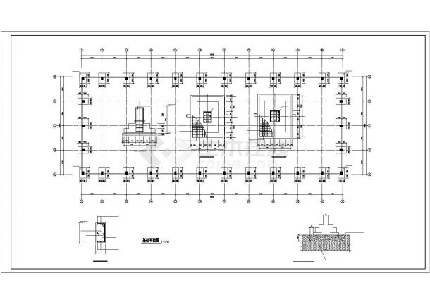 某单层24米跨门式刚架厂房结构设计图-图二
