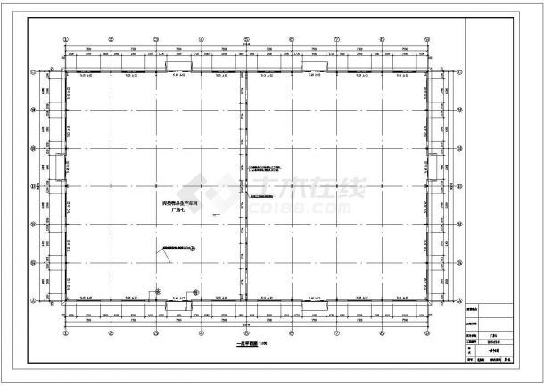 安徽某单层带气楼轻钢结构厂房全套建筑结构设计图-图二
