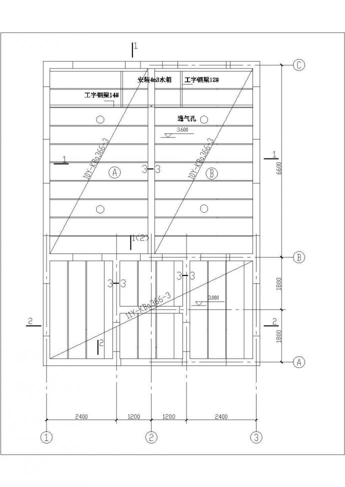某单位单层砖混结构公共厕所建筑结构方案图_图1