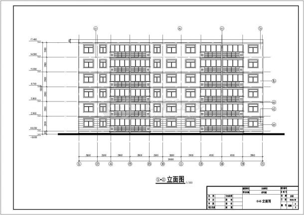 滁州某高校的综合办公楼建筑结构毕业设计方案图纸（高16.44米）-图一